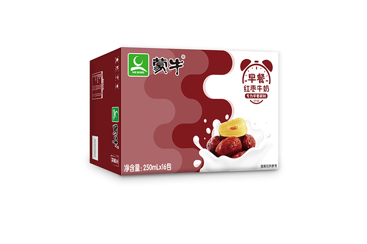 MENGNUY BREAKFAST MILK RED DATE FLAVOR 250ML 16BOTTLES